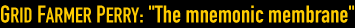 The mnemonic membrane